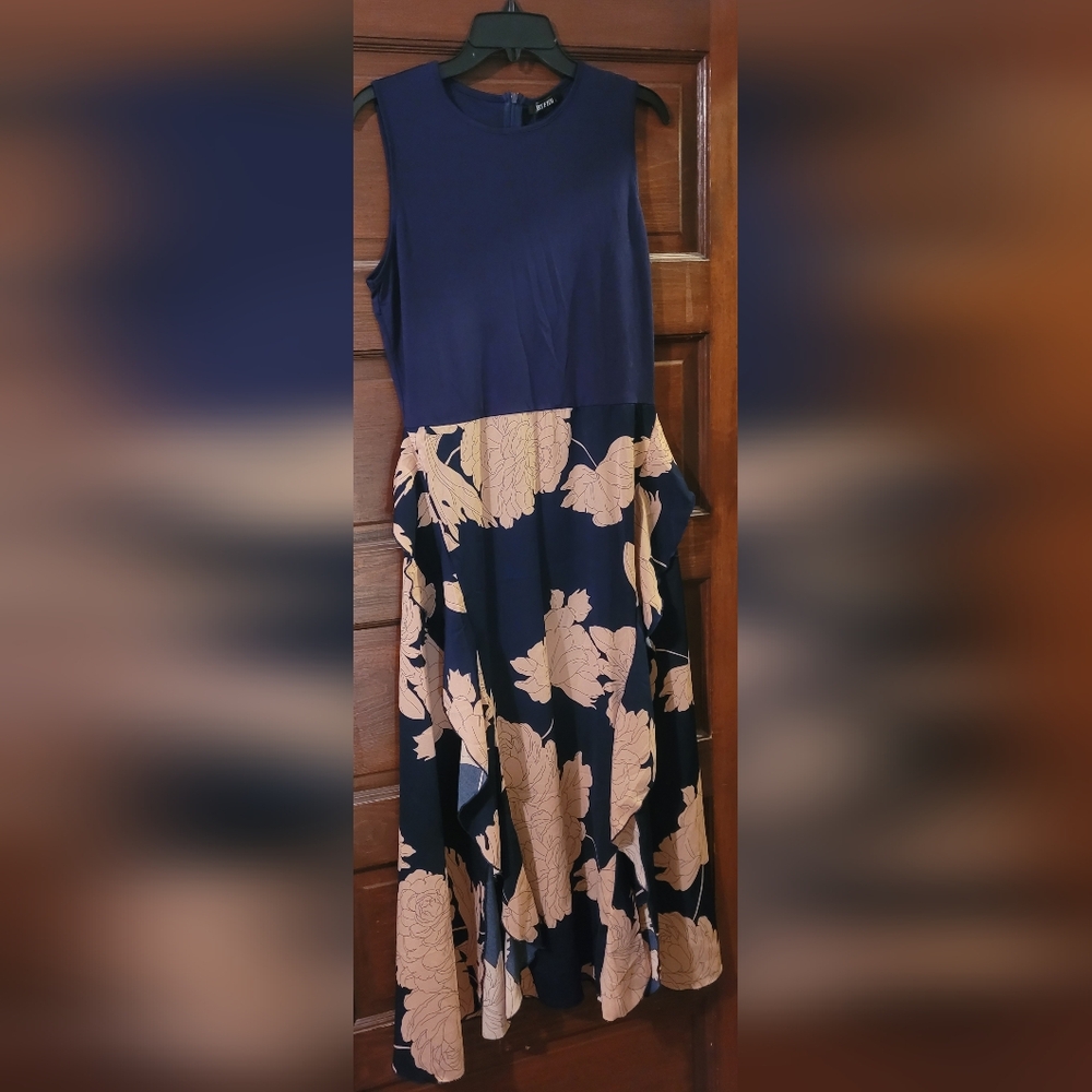 BTFBM Women Casual Sleeveless Summer Dresses Spring Crewneck Patchwork Boho